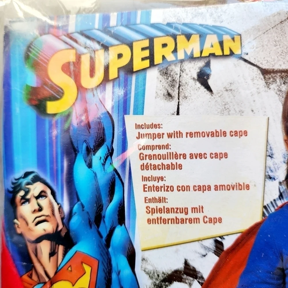 NWT Rubie's Superman Halloween Costume Cosplay Jumper Removable Cape Infant 0-6M